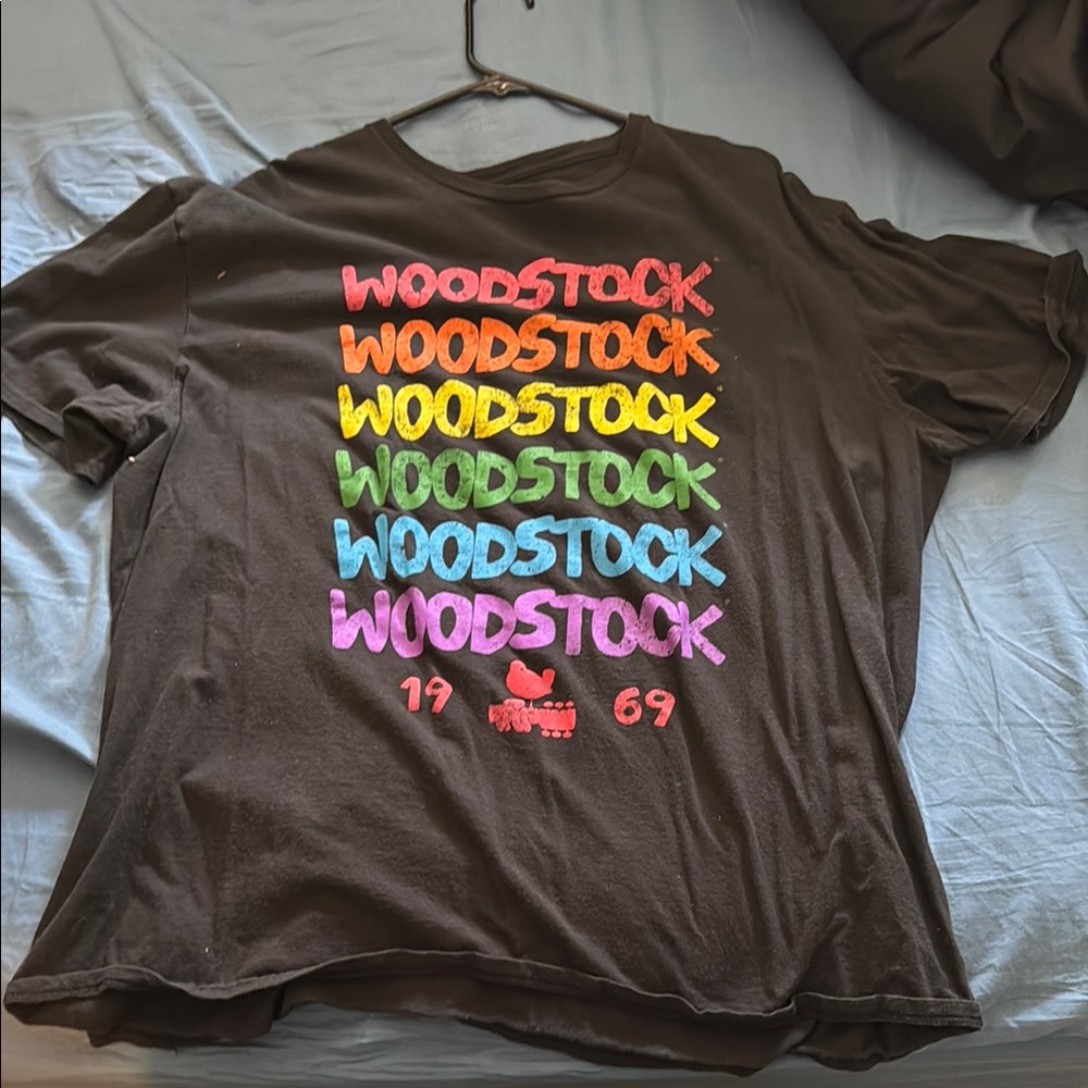 Black Woodstock Graphic T-Shirt